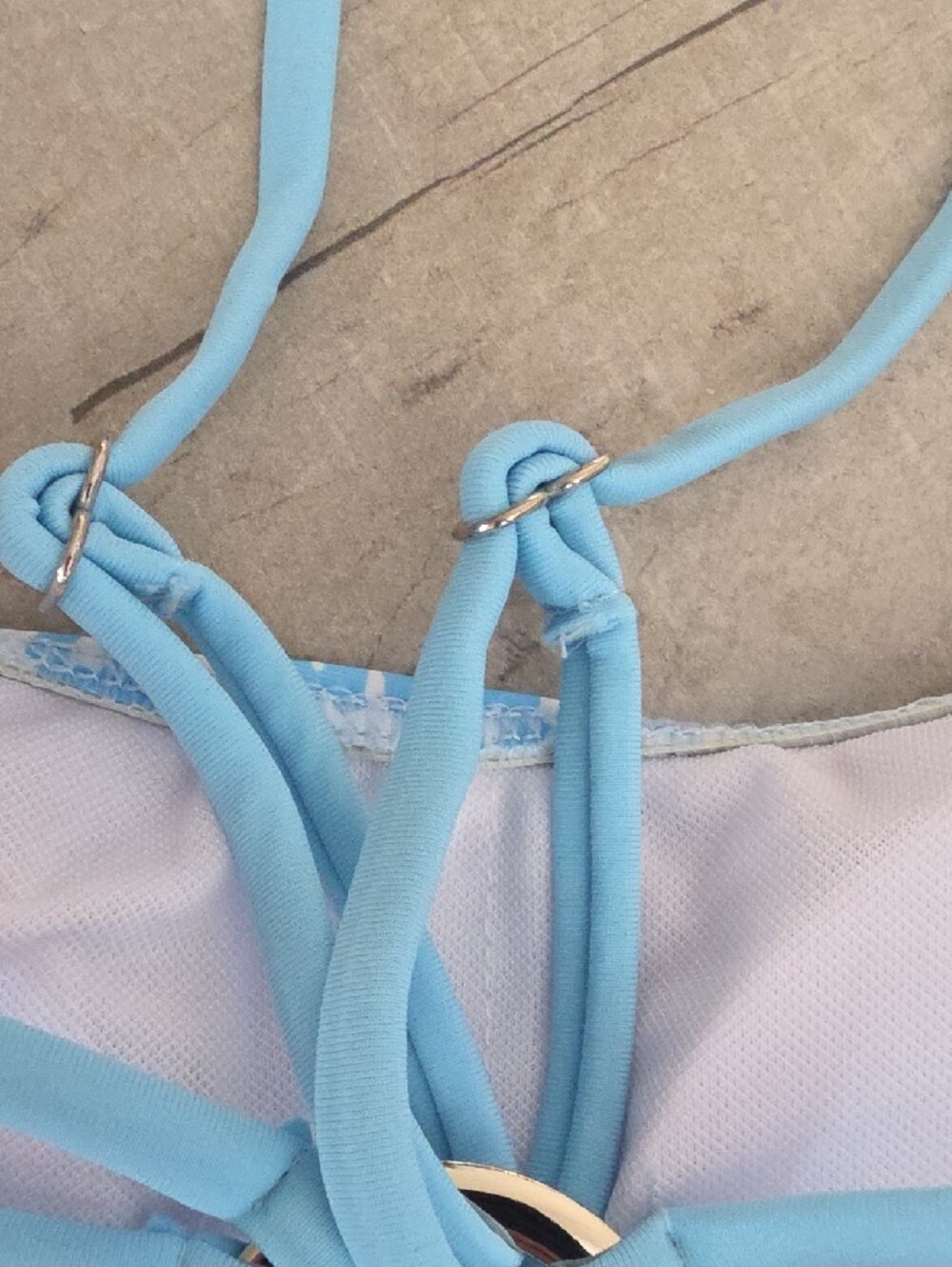 NWOT Women's Blue Leopard Print Two-Piece Swimsuit - Picture 7 of 9